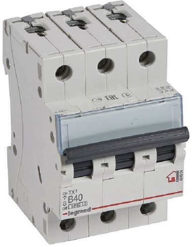 Выключатель автоматический Legrand TX3 6000 3п 40А B 6кА фото Выключатель автоматический Legrand TX3 6000 3п 40А B 6кА картинка